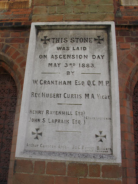 Church of the Ascension: foundation or consecration stone