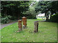 Carved tree stumps in Victoria Park, Crosby