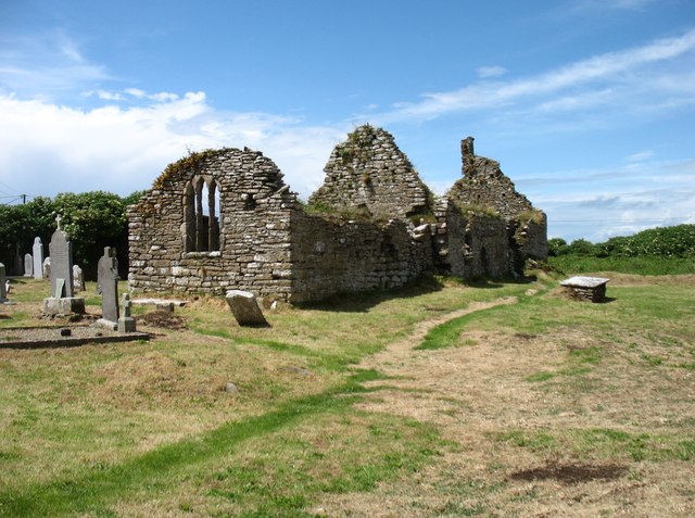 Ruins of St Dubhan church, Hook
