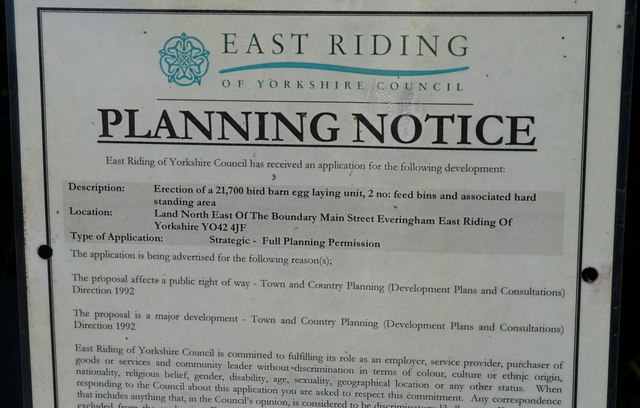 Planning Notice on Halfacres Lane