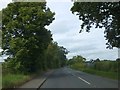 Speed derestriction sign north-east of Great Waldingfield