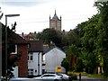 Virginia Water and tower of Holloway Sanatorium