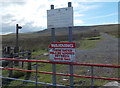 SO2111 : Warning notices on a gate near Llanelly Hill by Jaggery