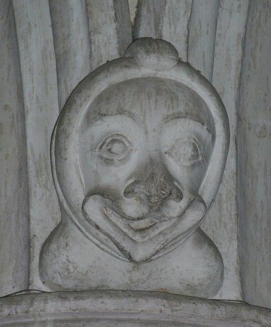 Weston Turville - St.Mary's - Jester's head carving