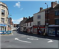 B3414 mini-roundabout at the Portway junction in Warminster