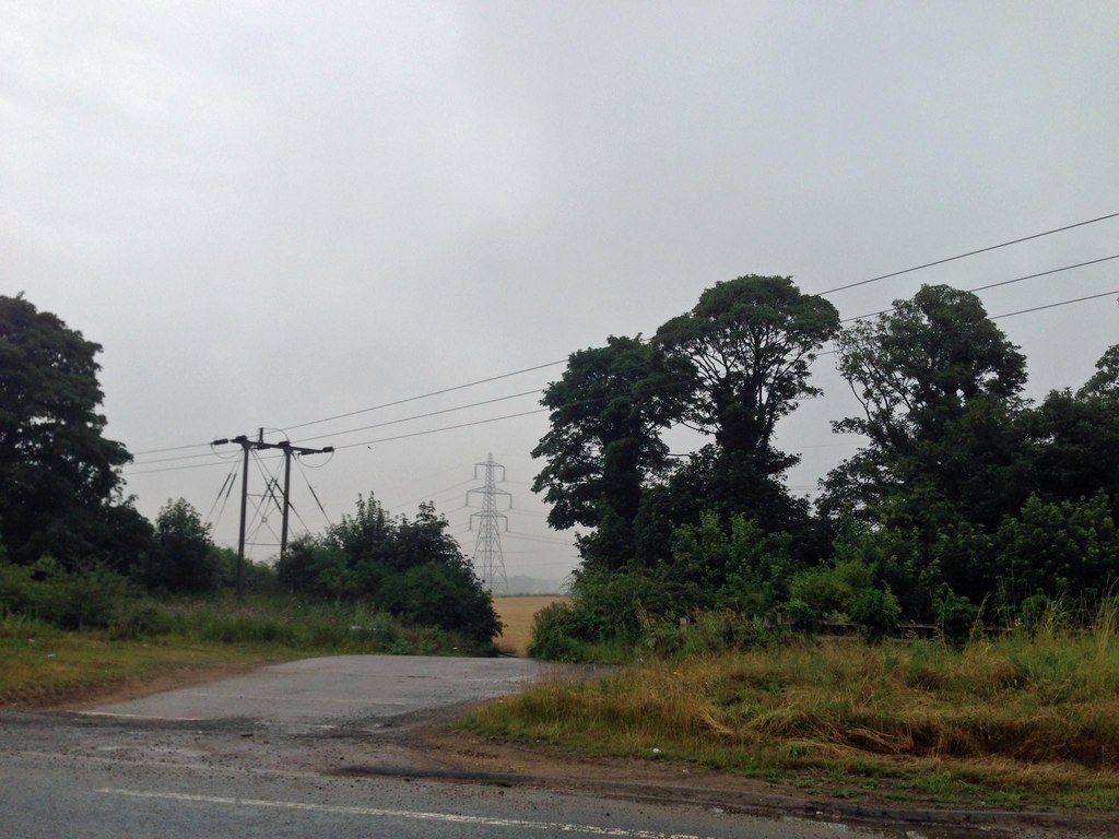 Pylon And Power Lines From The Former © Steve Fareham Cc By Sa20 Geograph Britain And 0485