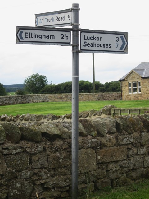 Road sign at Newstead
