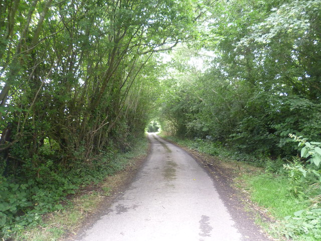 The Greensand Way crosses a lane near Ulcombe