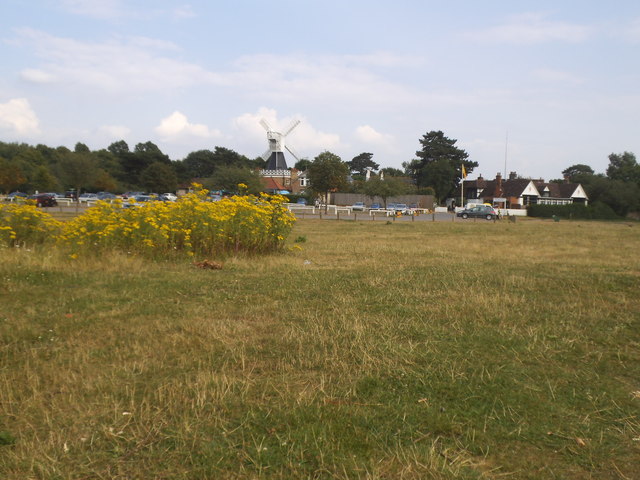 Car park and windmill on Wimbledon Common