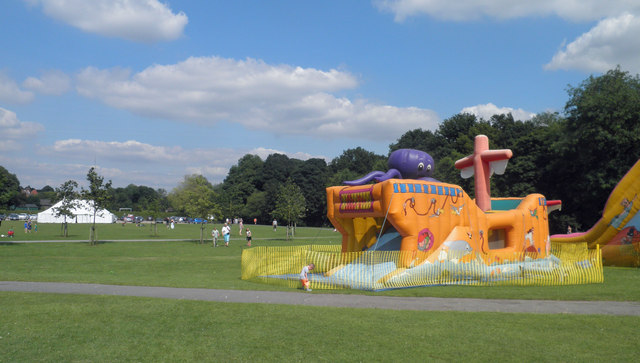 Blow up pirate ship bouncy castle in Millhouses Park
