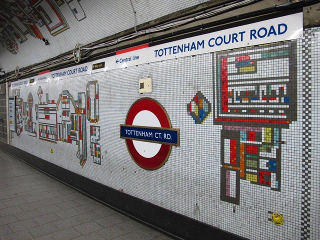 Tottenham Court Road tube station - Paolozzi mosaic, Northern Line (12)
