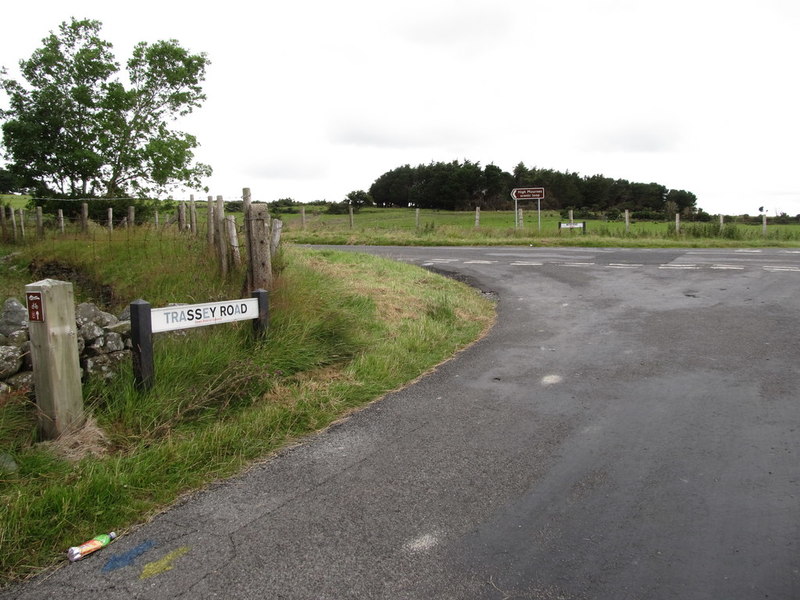 Trassey Road at its junction with... © Eric Jones cc-by-sa/2.0 ...