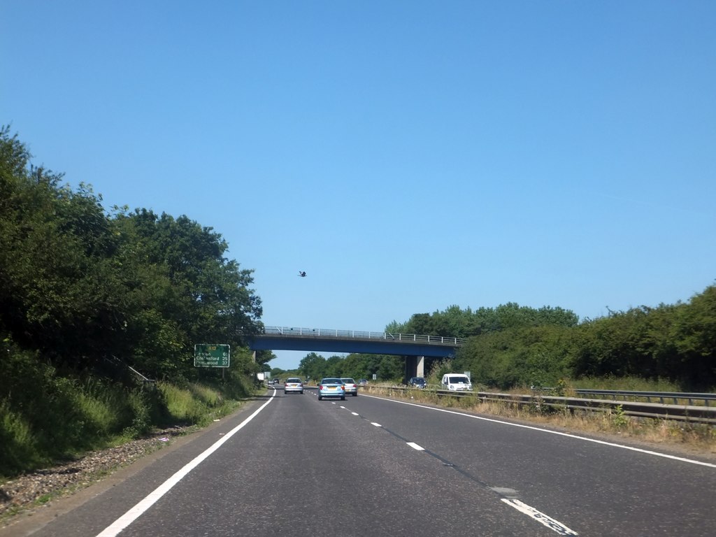 A12 westbound with Severalls Lane bridge © David Smith cc-by-sa/2.0 ...