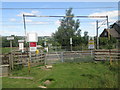 Bridleway crossing the railway at Burley in Wharfedale