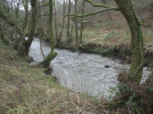 A glimpse of the Afon Garw/River Garw near Tylagwyn