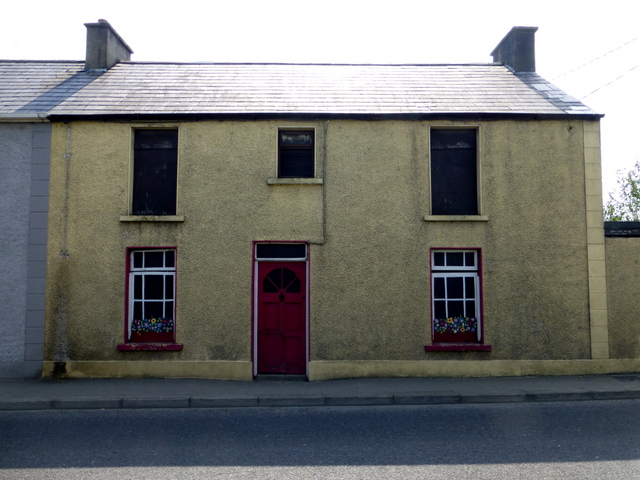 Derelict house with panels, Raphoe