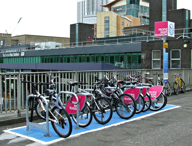 Nextbike Glasgow cycle hire point: Caledonian University