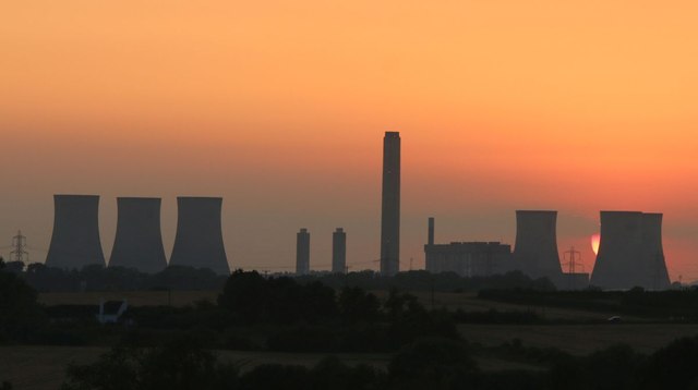 Sunset at the power station