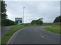 B9015 approaching roundabout, Mosstodloch