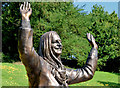 J3168 : Mary Peters statue, Belfast by Albert Bridge