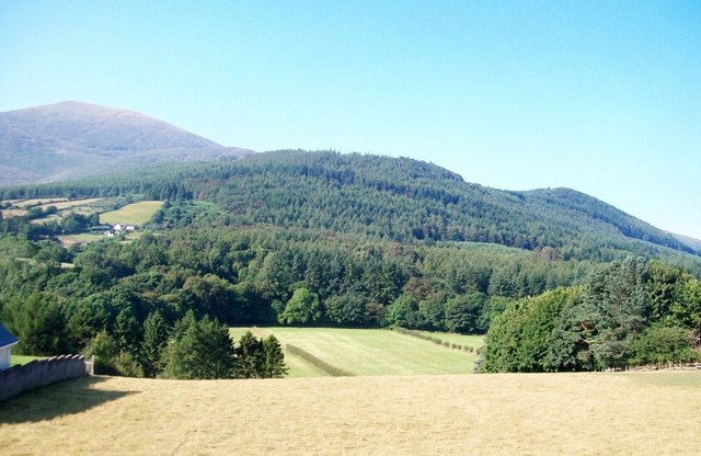 View across the Shimna Valley to woodland in the Tollymore Forest Park