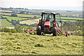 North Devon : Grassy Field & Tractor