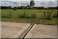 Claxby: rail in the ground across the byway to Walesby