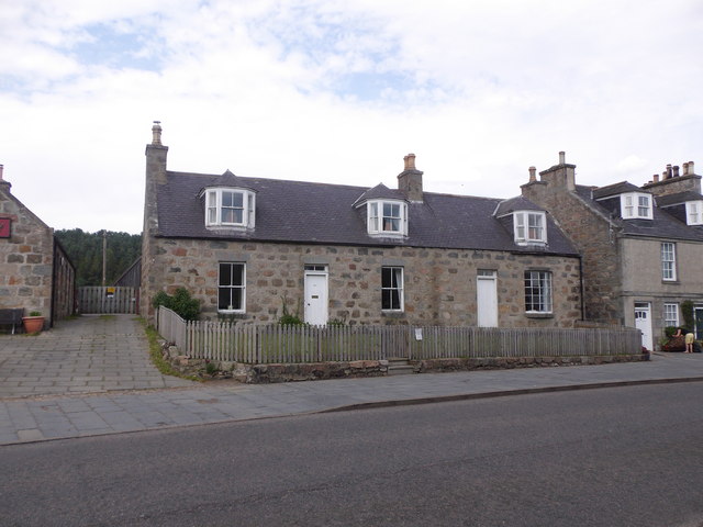 Semi-detached cottages on North Deeside Road (A93)