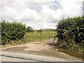 Farm gate and start of footpath