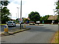 Looking across the roundabout at Fox Corner