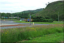 NS2173 : Bankfoot Roundabout and Idzholm Hill by Thomas Nugent