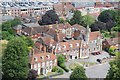 Sarum College viewed from the tower of Salisbury Cathedral