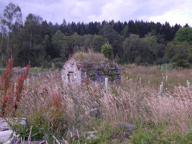 A small stone building by Deeside Way