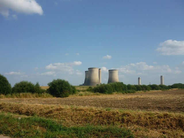 Cooling towers seen from Hobbyhorse Lane
