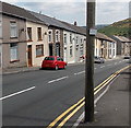 Houses near an old byelaw notice, Trebanog