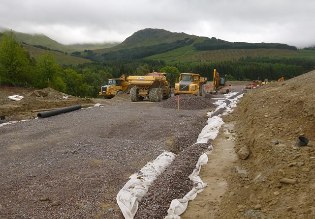 Construction site, A82 Crianlarich... \u00a9 Craig Wallace ...