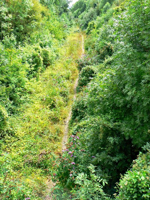 View south, disused railway trackbed, Swindon Village, Cheltenham
