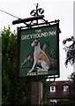 The Greyhound Inn (2) - sign, West Edge, Marsh Gibbon, Bucks
