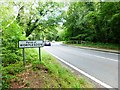 The A323 enters Worplesdon by Clasford Common