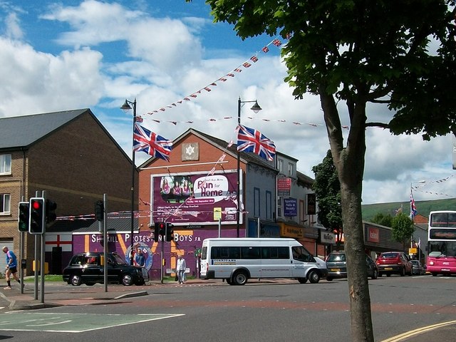 The junction of Northumberland Street and Shankill Road