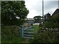 SJ9676 : Metal gate at Common Barn by Peter Barr