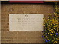 St Francis church: foundation stone