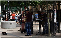 NO4030 : Buskers on High Street, Dundee by Mike Pennington