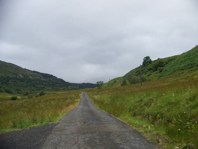 Single track road in Glen Douglas