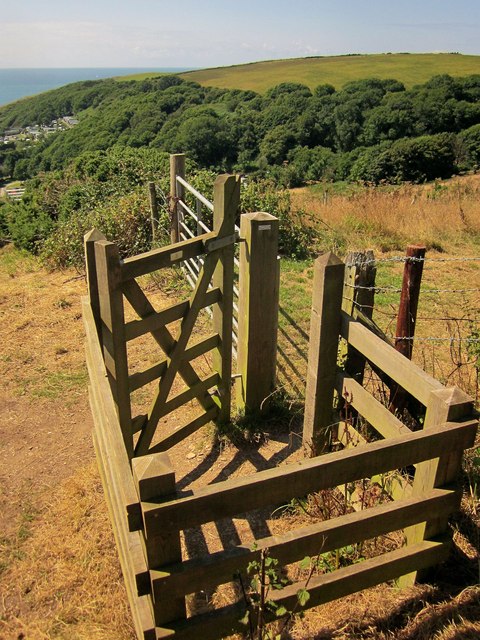 Gate on the coast path above Stoke Beach