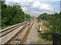 Looking up the line from Hanwell station