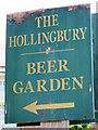 Sign for The Hollingbury, Upper Hollingdean Road / Roedale Road, BN1