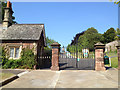 Northernhay Gardens, lodge and gates off Queen Street, Exeter