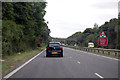 A38 approaching roundabout