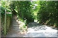 Raised footway beside Old London Road